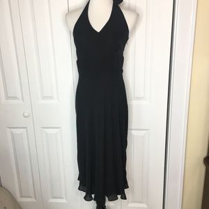 Ann Taylor NEW Halter silk dress black sz 6